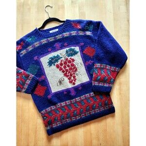Vintage Shetland Wool Sweater: 1990s Chunky Knitwear, Womens S